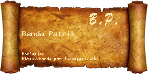 Banda Patrik névjegykártya